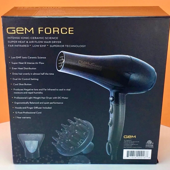 GEM *5 STARS* Exclusive Force Ion Hair Dryer - Picture 7 of 8